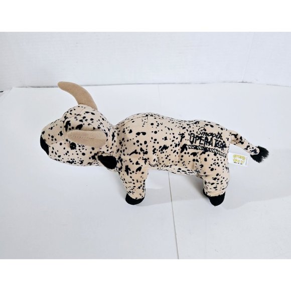 CURTO TOY Bull Cow Tan Black Spotted Stuffed Animal Plush Toy Smooth Operator - Picture 6 of 11
